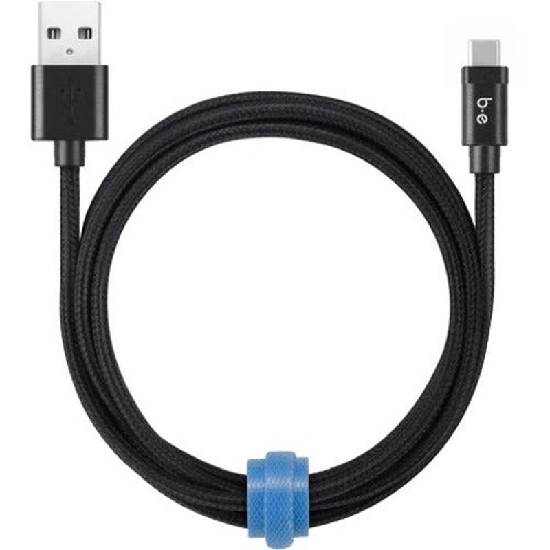 Blu Element Braided Charge/Sync USB-C Cable 4ft Black (BEEB4TCBK)