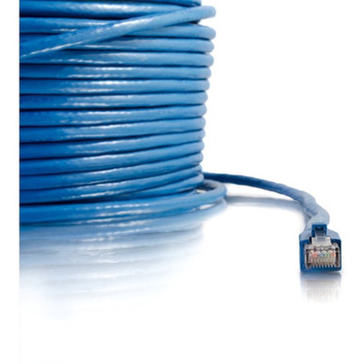 C2G 150ft Cat6 Snagless Solid Shielded Network Patch Cable - Blue - 43170