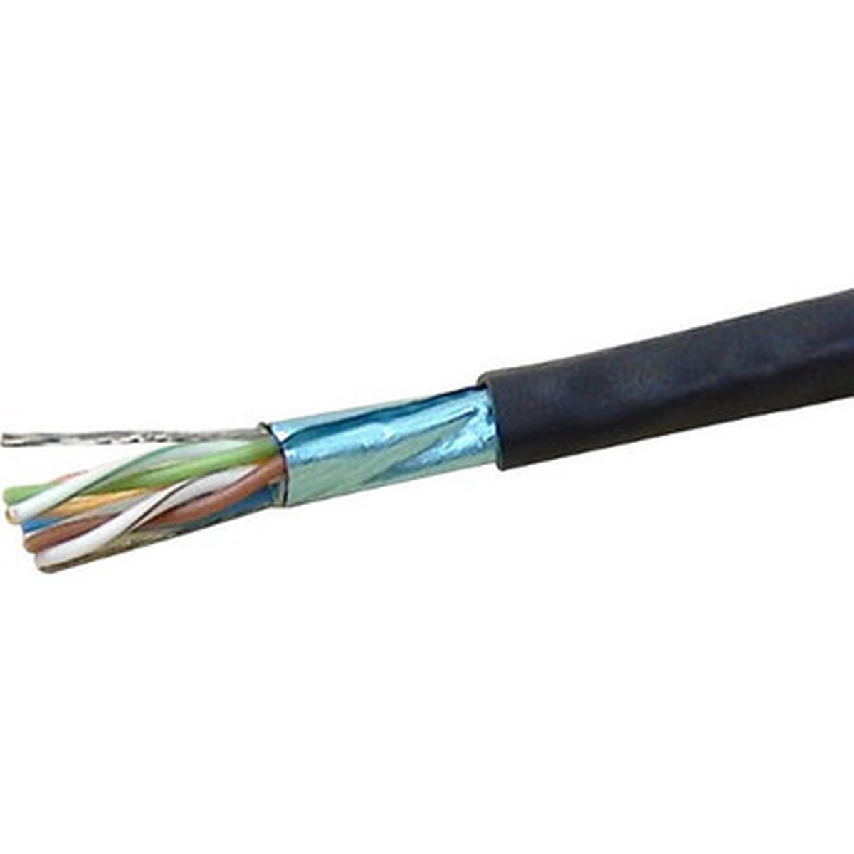 Weltron CAT5e Solid Shielded Plenum (CMP) Network Cable - T2404L5EPSH-BK