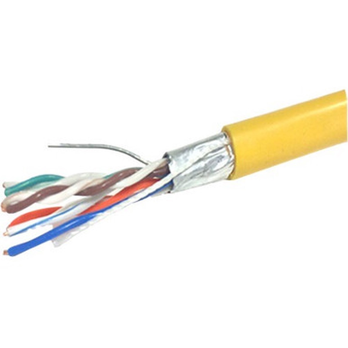 Weltron CAT5e Solid Shielded Plenum (CMP) Network Cable - T2404L5EPSH-YL