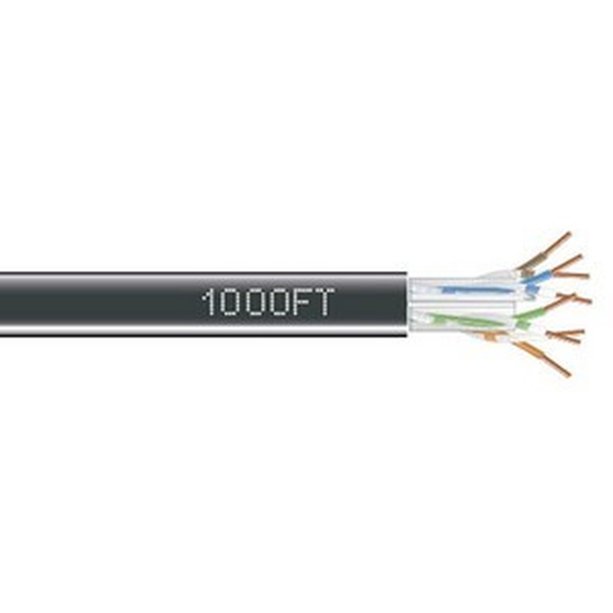 Black Box - 1000FT BULK CAT6 BLACK SOLID - EYN880A-PB-1000