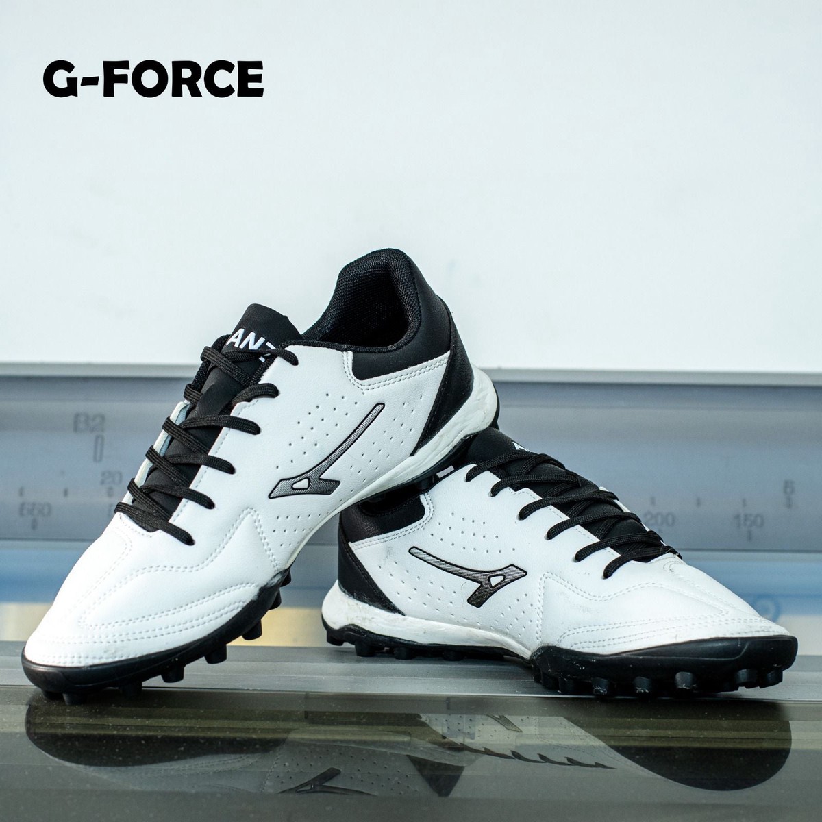 Anza White Black G-Force Studs