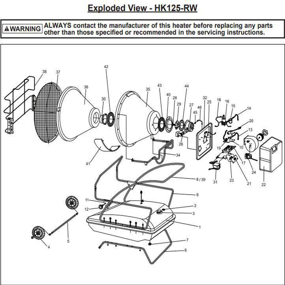 Temperature Overheat Sensor Hk125Rw