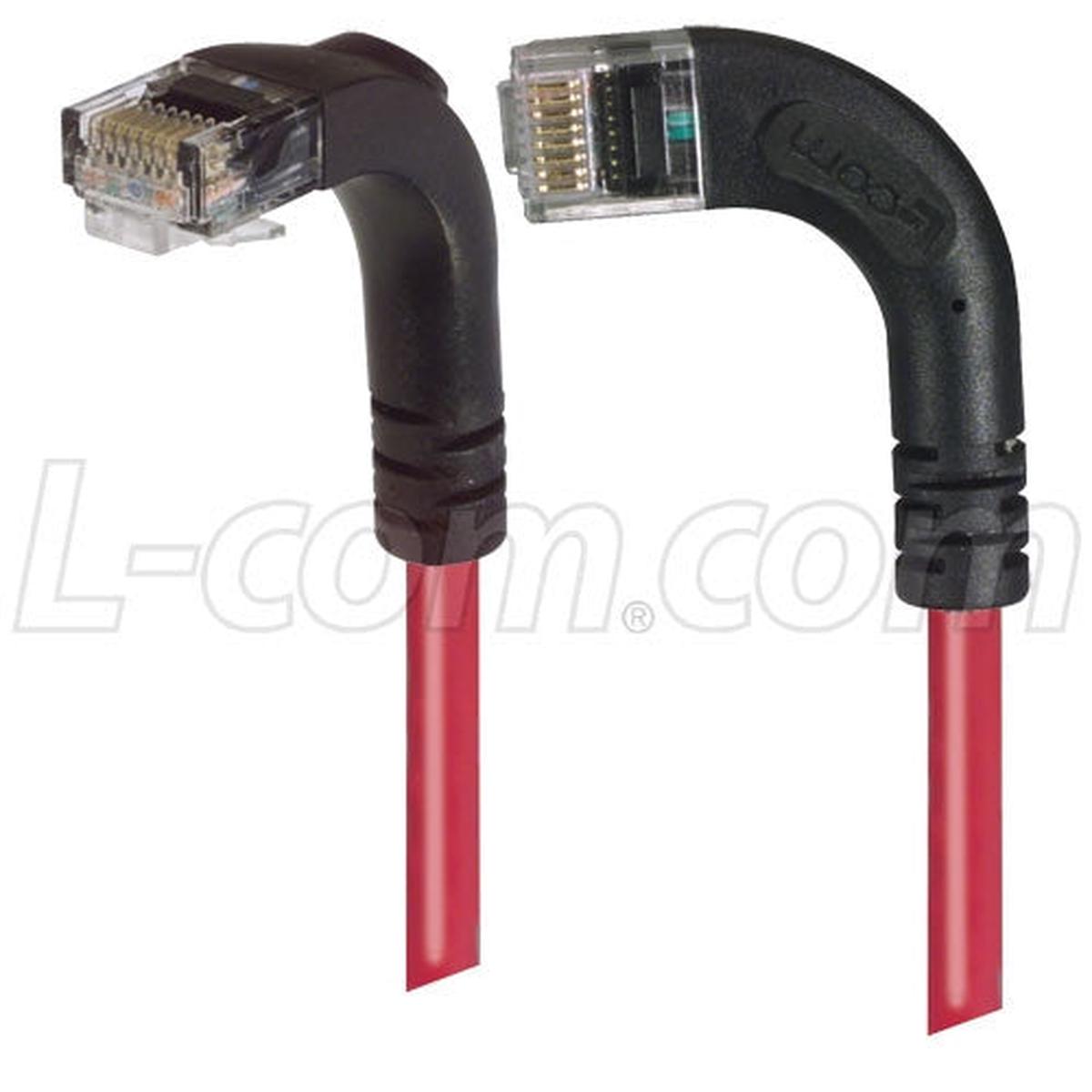 Patch Cable Cat5e LSZ UTP Left-Down Red 25 Feet