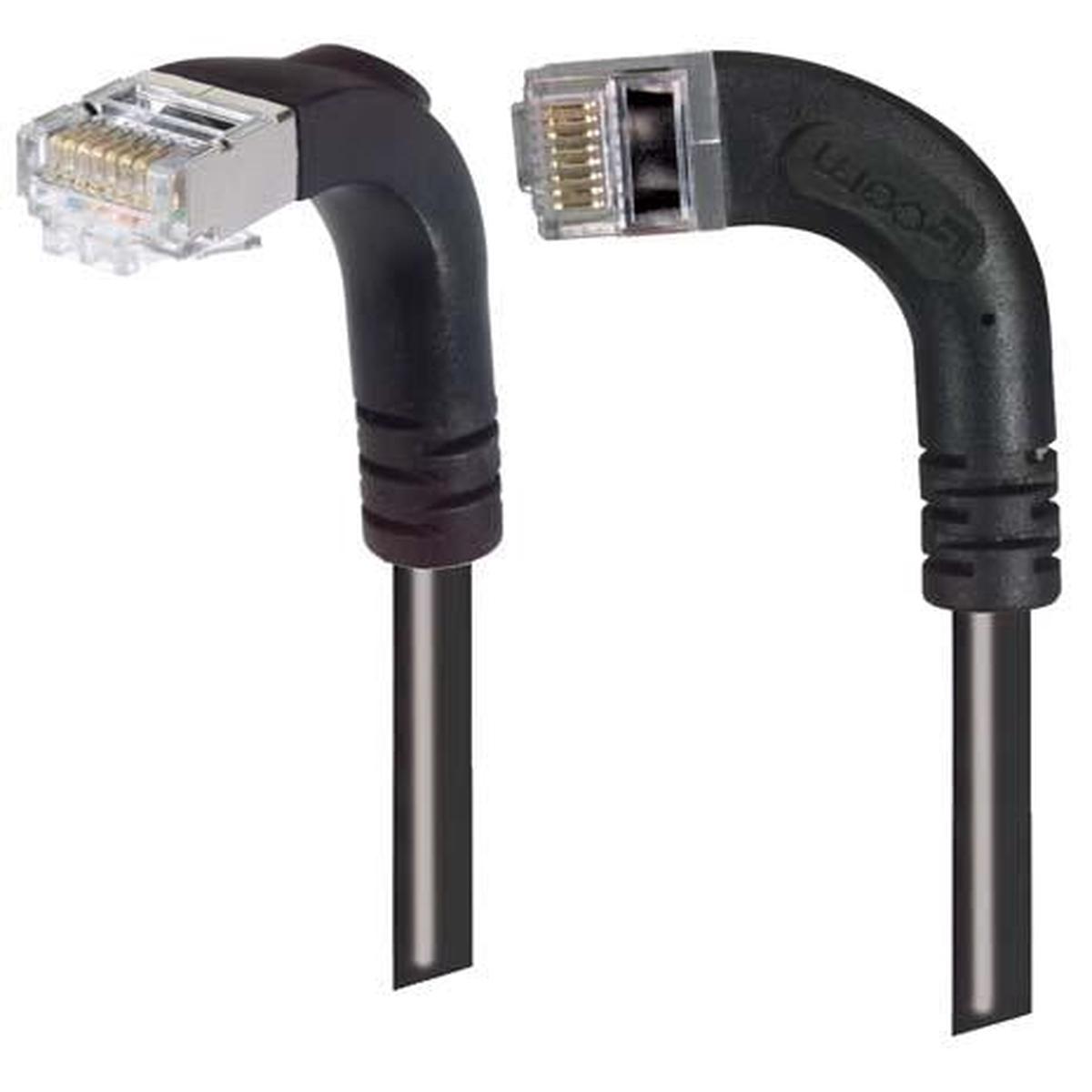 Patch Cable Cat5e PVC FTP Left-Down Black 5 Feet