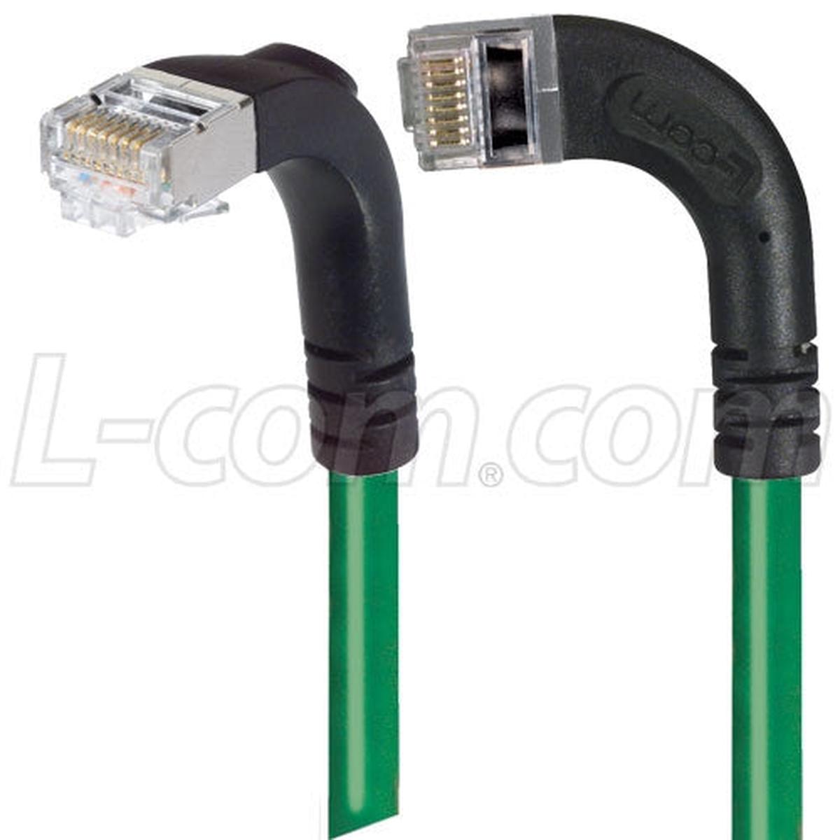 Patch Cable Cat6 PVC FTP Left-Down Green 1 Foot