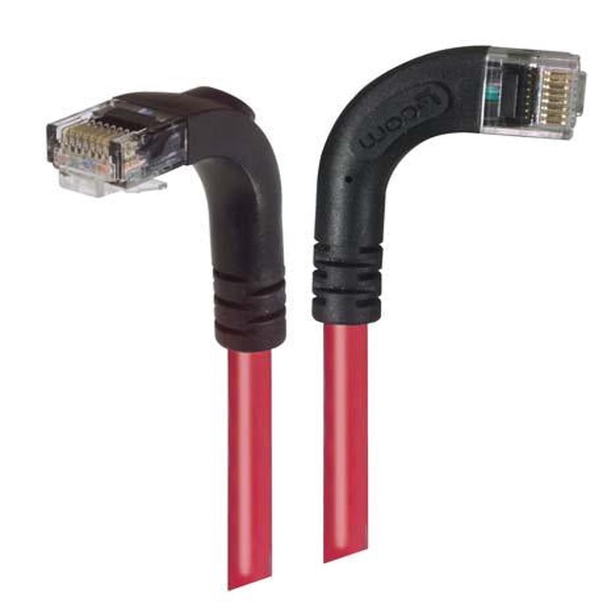 Cat 5E Right Angle Patch Cable RA Right Exit/RA Down Red 20.0 ft
