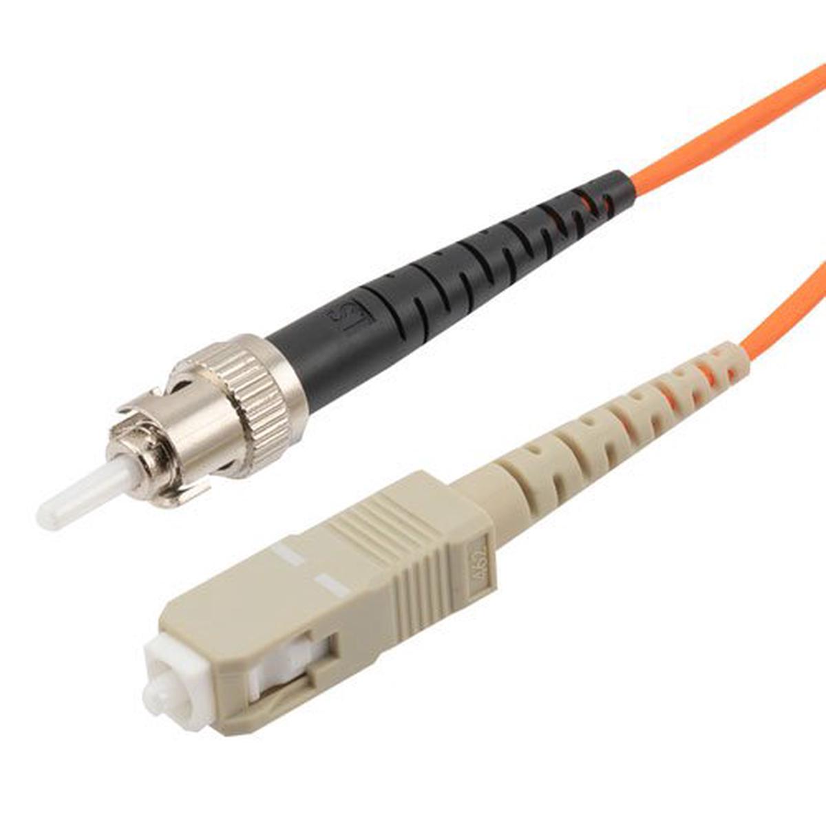 SC/ST 50/125 Multimode Simplex Fiber Patch Cable, LSZH, OM2, 3 Meter