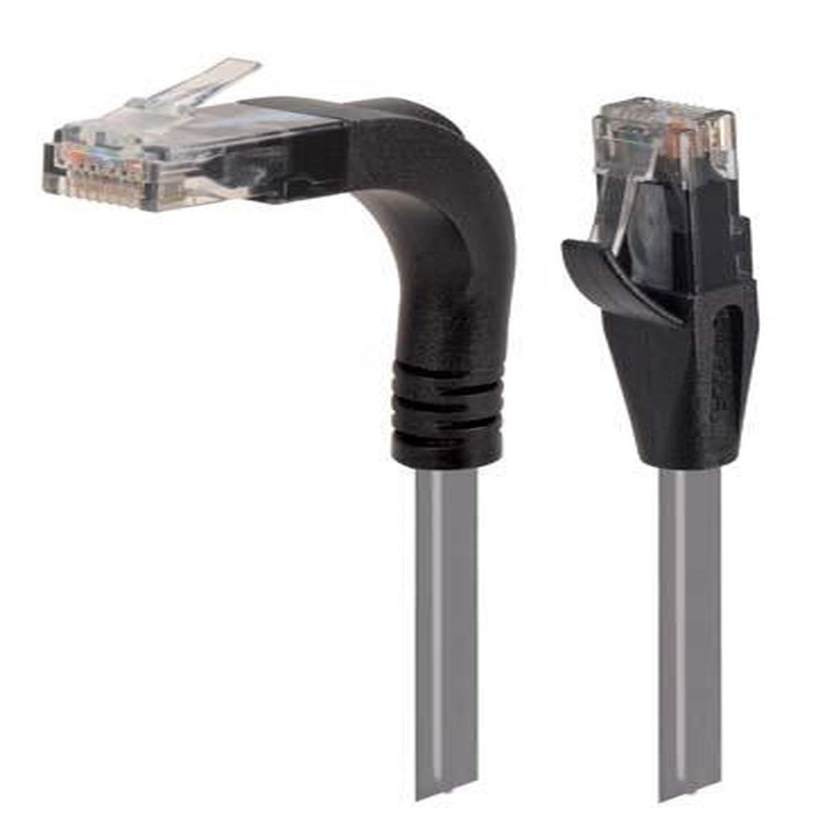Category 5e Right Angle Patch Cable Stackable Gray 10.0 ft