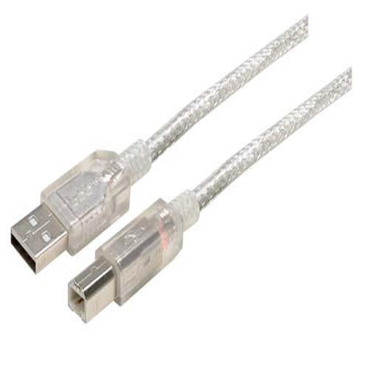 Clear Jacket Premium USB Cable Type A - B Cable 5.0m