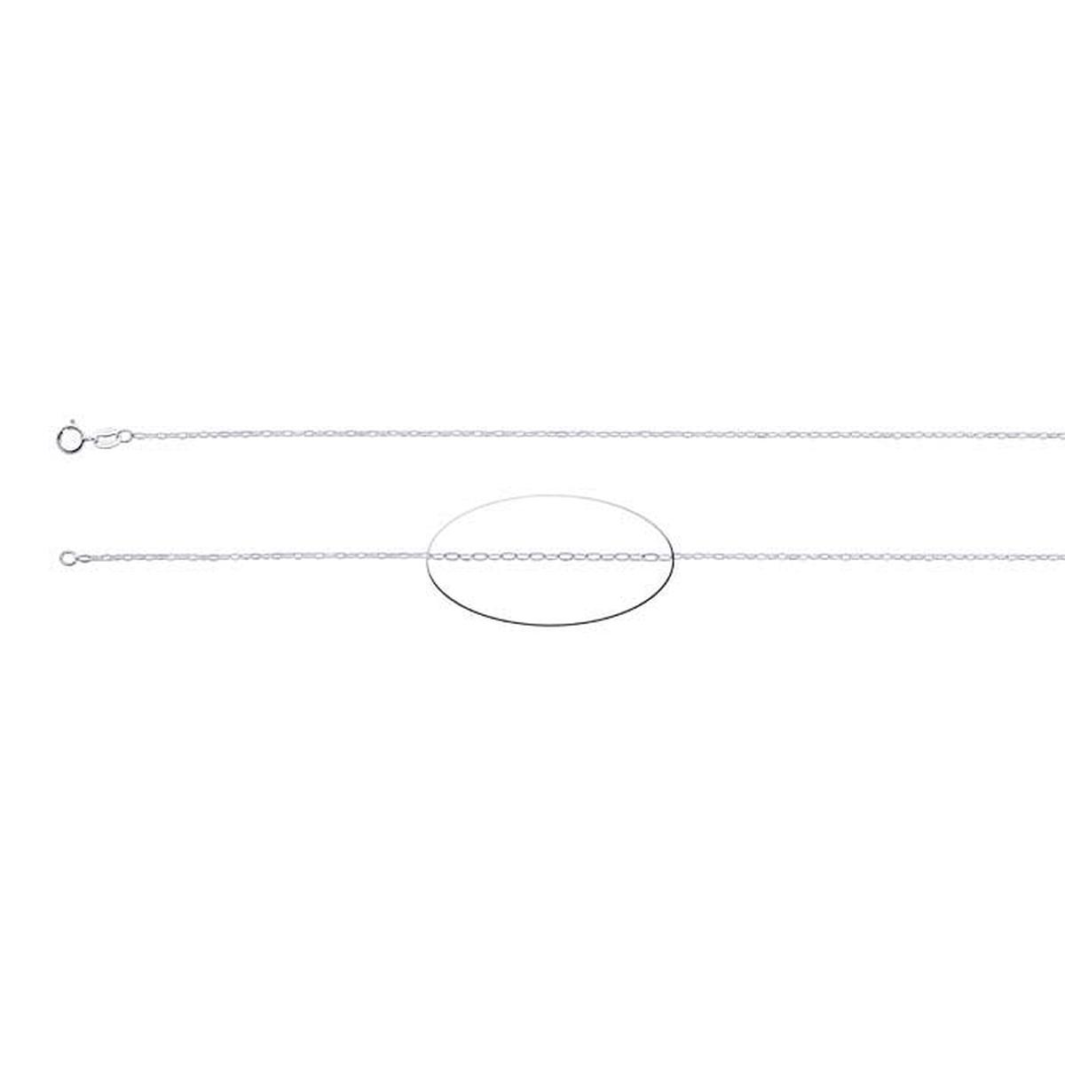 Sterling Silver Flat Oval Cable Chain