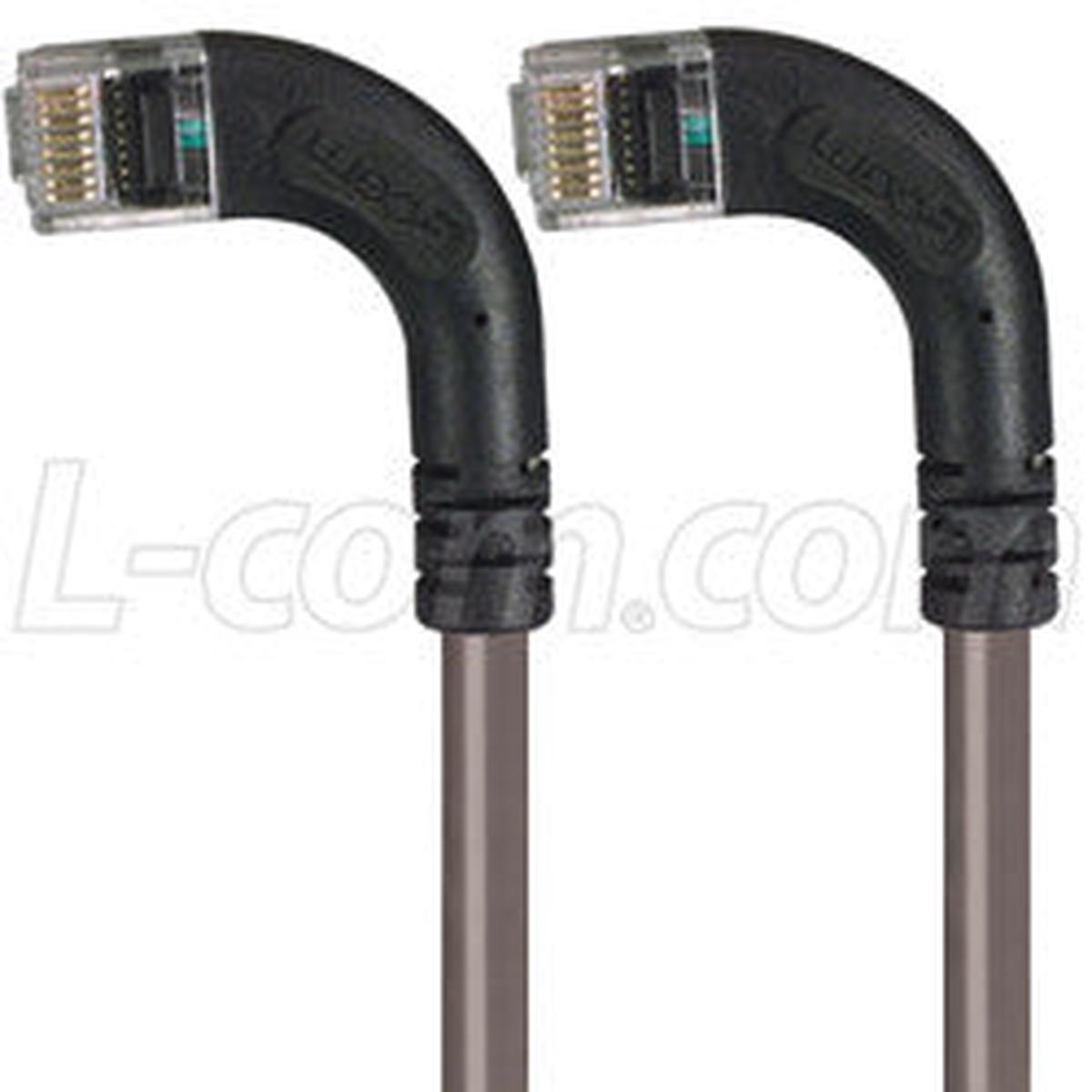 Cat 6 LSZH Right Angle Patch Cable, Right Angle Left/Right Angle Left, Gray, 5.0 ft