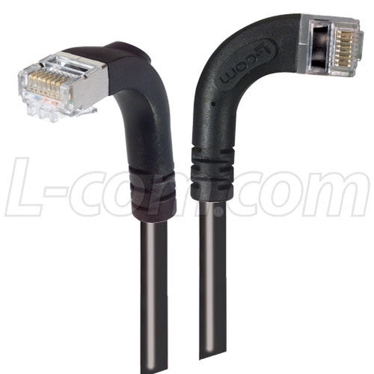 Patch Cable Cat5e LSZ FTP Right-Down Black 3 Feet