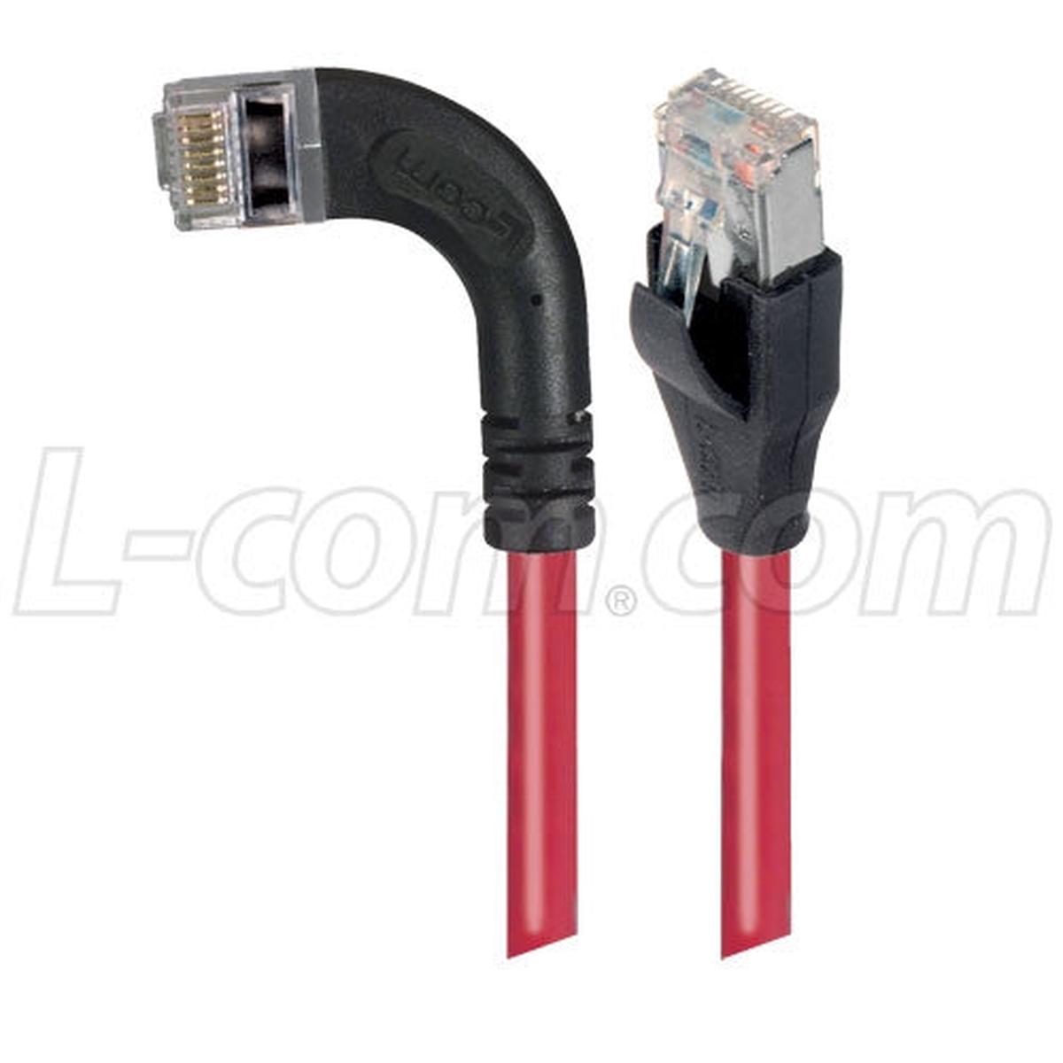 Patch Cable Cat5e LSZ FTP Straight-Left Red 2 Feet
