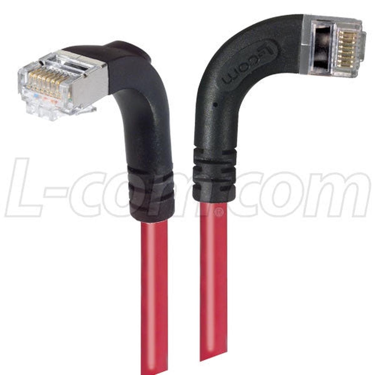 Patch Cable Cat6 PVC FTP Right-Down Red 2 Feet