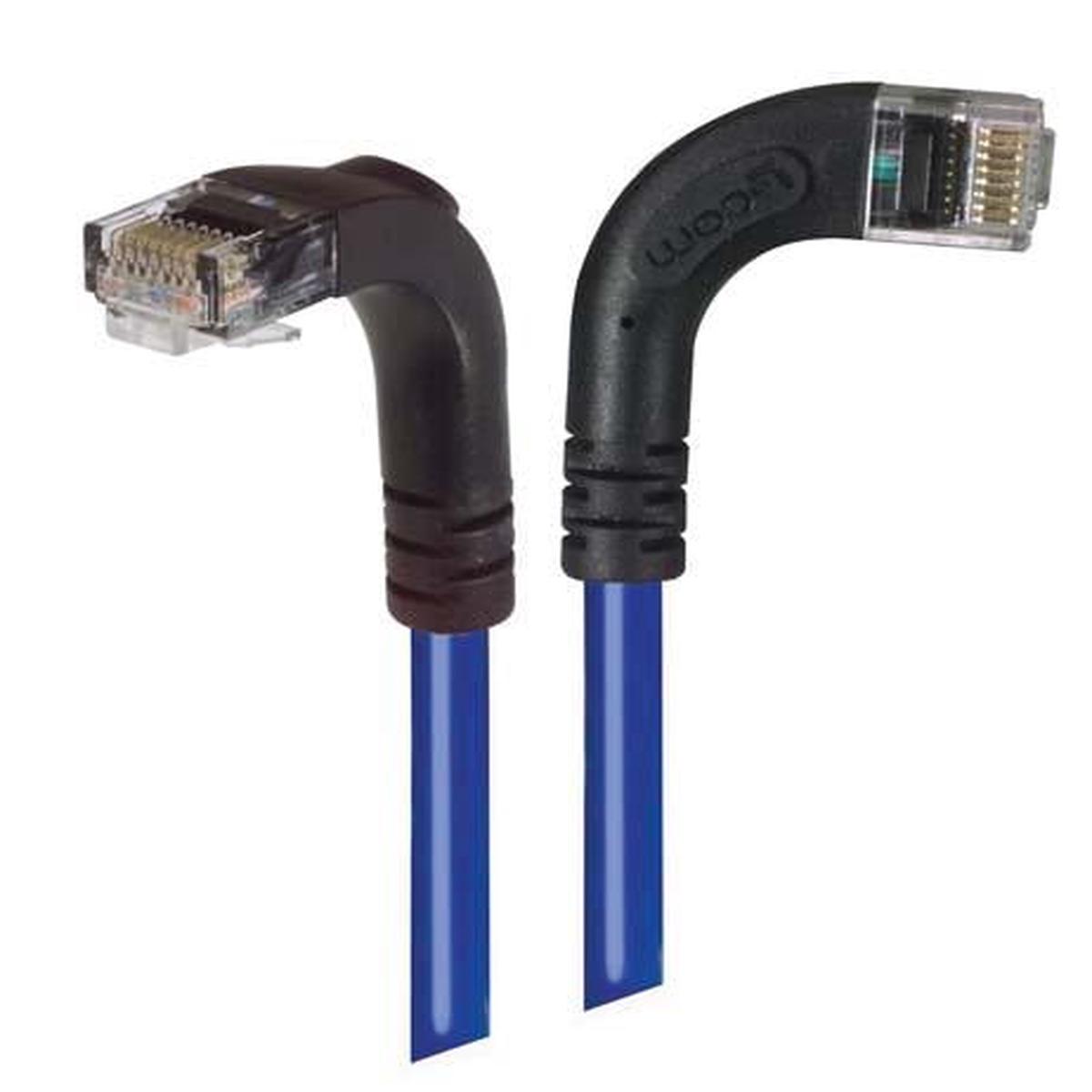 Cat 5E Right Angle Patch Cable RA Right Exit/Right Angle Down Blue 5ft