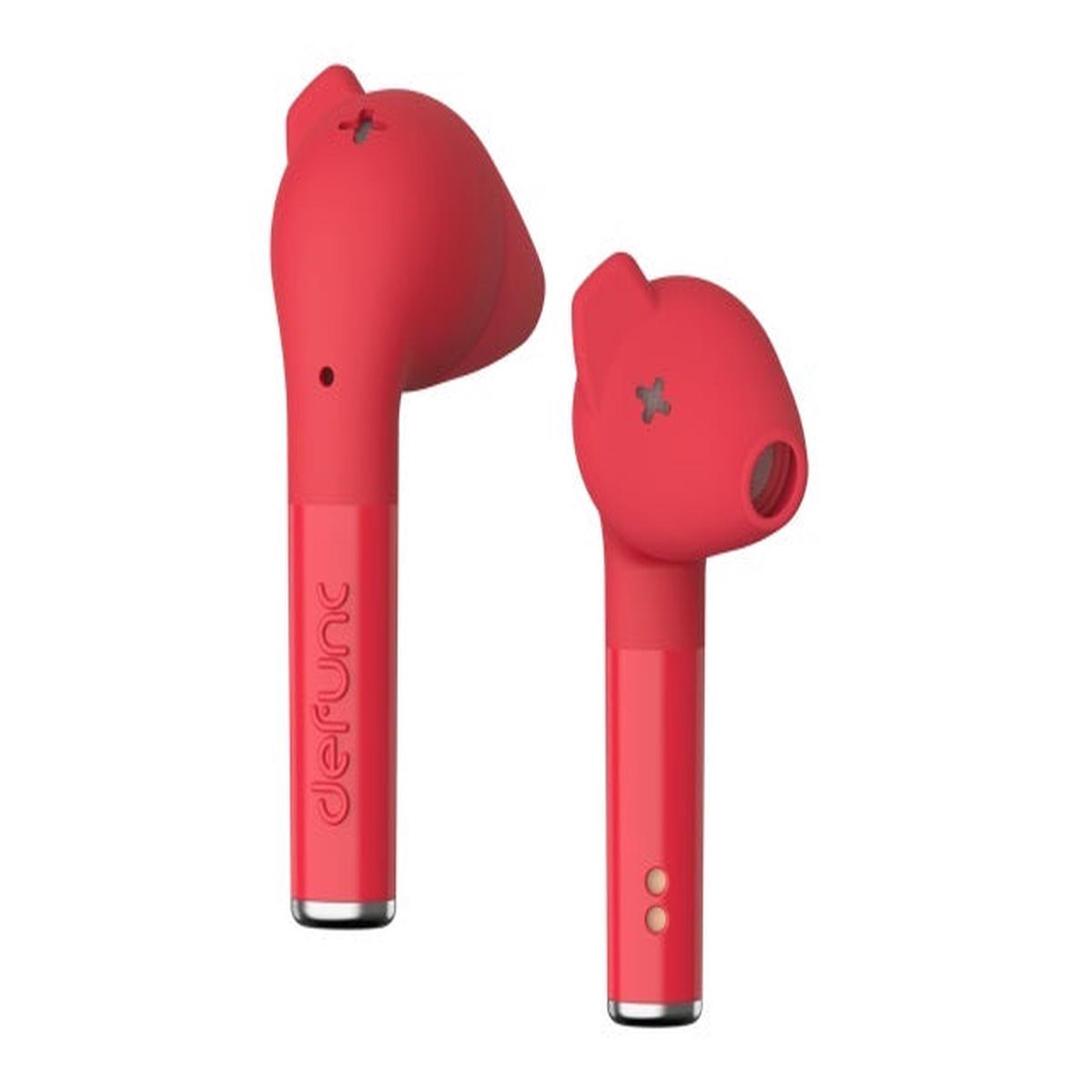 Defunc TRUE PLUS Red Wireless Earbuds with Charging Case Multitip Design