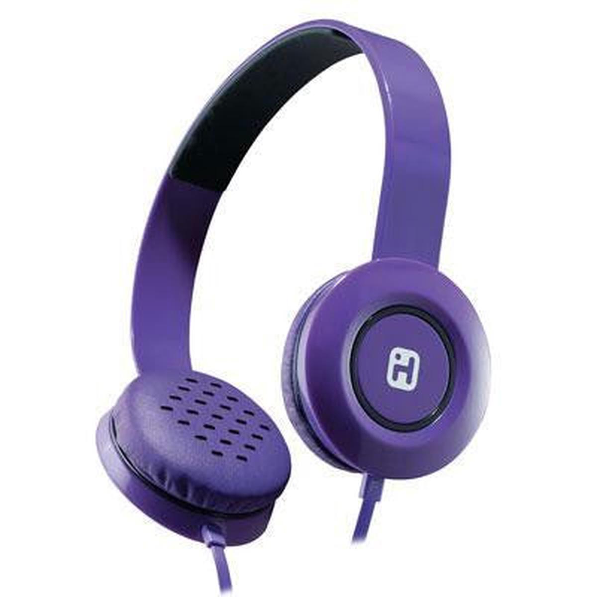 Headphones With Flat Cable Blk Prpl